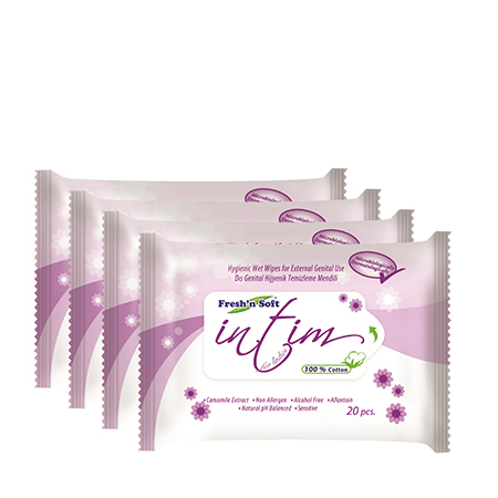 Fresh'n Soft - Intimate Cleansing Wipes - For External Genital Area 