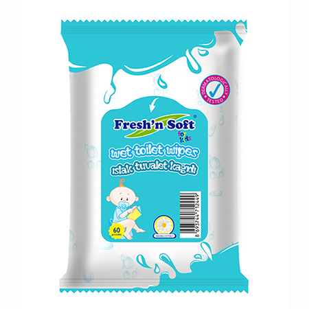Fresh'n Soft - Wet Toilet Wipes - For Kids 60 