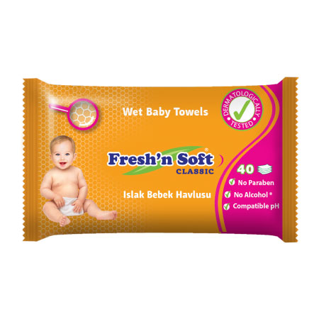 Fresh'n Soft - Classic Wet Baby Towels 40 