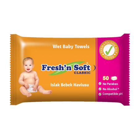 Fresh'n Soft - Classic Wet Baby Towels 50 
