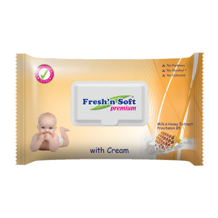 Fresh'n Soft Wet Towels With Cream - Milk And Honey Extract 