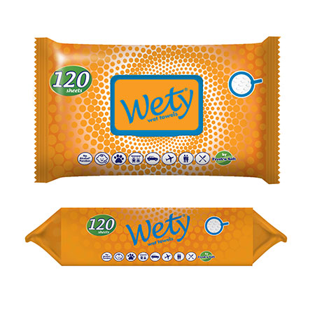 Wety Wet Towel 120 pcs 